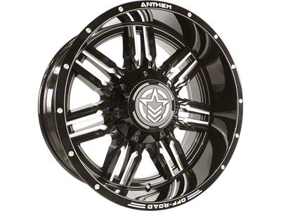 Anthem Off-Road Equalizer Gloss Black Milled 6-Lug Wheel; 20x10; -24mm Offset (04-15 Titan)