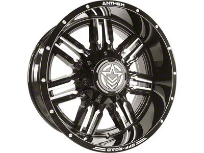 Anthem Off-Road Equalizer Gloss Black Milled 6-Lug Wheel; 18x10; -24mm Offset (04-15 Titan)