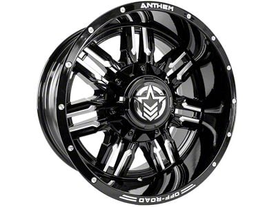 Anthem Off-Road Equalizer Gloss Black Milled 6-Lug Wheel; 18x10; -24mm Offset (04-15 Titan)