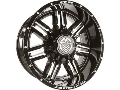 Anthem Off-Road Equalizer Gloss Black Milled 6-Lug Wheel; 18x9; -12mm Offset (04-15 Titan)