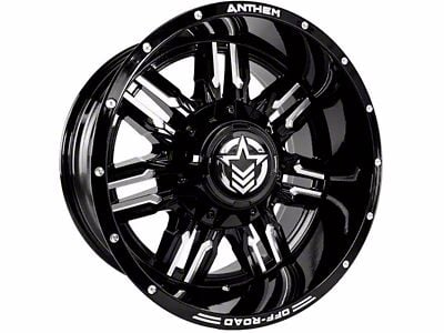 Anthem Off-Road Equalizer Gloss Black Milled 6-Lug Wheel; 18x9; -12mm Offset (04-15 Titan)