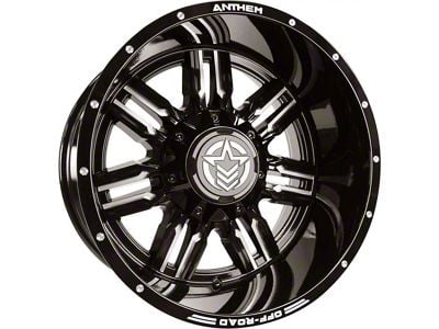 Anthem Off-Road Equalizer Gloss Black Milled 6-Lug Wheel; 20x12; -44mm Offset (04-15 Titan)