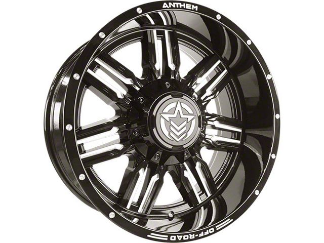 Anthem Off-Road Equalizer Gloss Black Milled 6-Lug Wheel; 20x12; -44mm Offset (05-21 Frontier)