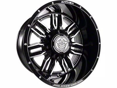 Anthem Off-Road Equalizer Gloss Black with Gray Tint Milled 6-Lug Wheel; 20x10; -24mm Offset (05-15 Tacoma)