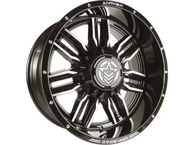 Anthem Off-Road Equalizer Gloss Black with Gray 6-Lug Wheel; 20x10; -24mm Offset (05-15 Tacoma)