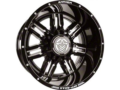 Anthem Off-Road Equalizer Gloss Black Milled 6-Lug Wheel; 20x12; -44mm Offset (05-15 Tacoma)