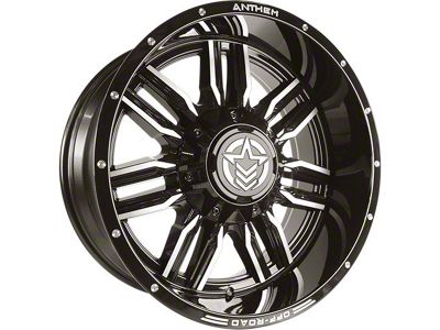 Anthem Off-Road Equalizer Gloss Black with Gray 5-Lug Wheel; 20x10; -24mm Offset (07-13 Tundra)