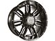 Anthem Off-Road Equalizer Gloss Black with Gray 5-Lug Wheel; 20x12; -44mm Offset (07-13 Tundra)