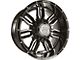 Anthem Off-Road Equalizer Gloss Black with Gray 6-Lug Wheel; 20x12; -44mm Offset (10-24 4Runner)