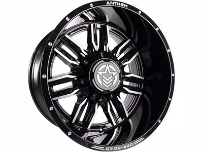 Anthem Off-Road Equalizer Gloss Black with Gray Tint Milled 6-Lug Wheel; 20x10; -24mm Offset (2024 Tacoma)