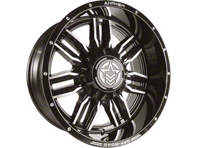Anthem Off-Road Equalizer Gloss Black with Gray 6-Lug Wheel; 20x12; -44mm Offset (2024 Tacoma)