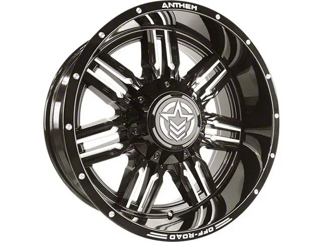 Anthem Off-Road Equalizer Gloss Black Milled 6-Lug Wheel; 18x9; -12mm Offset (2024 Tacoma)