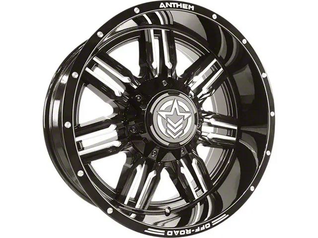 Anthem Off-Road Equalizer Gloss Black Milled 6-Lug Wheel; 20x10; -24mm Offset (2024 Tacoma)