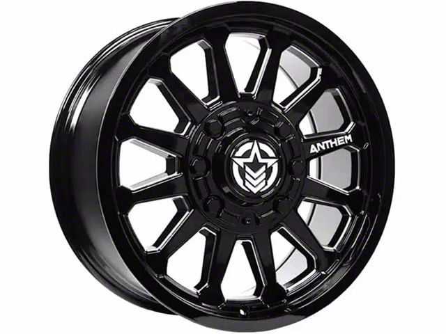 Anthem Off-Road Intimidator Gloss Black Milled 6-Lug Wheel; 18x9; -12mm Offset (2024 Tacoma)