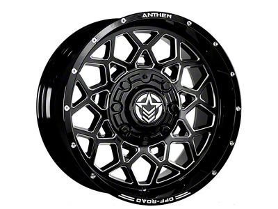 Anthem Off-Road Avenger Gloss Black Milled 6-Lug Wheel; 20x12; -44mm Offset (22-24 Bronco Raptor)