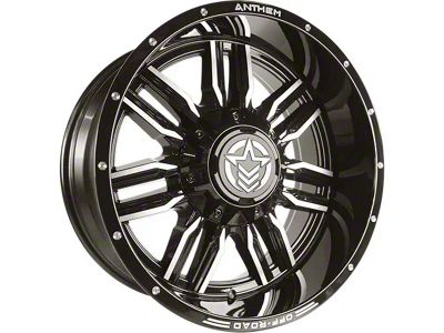 Anthem Off-Road Equalizer Gloss Black with Gray 6-Lug Wheel; 20x10; -24mm Offset (22-24 Bronco Raptor)