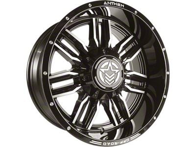 Anthem Off-Road Equalizer Gloss Black with Gray 6-Lug Wheel; 20x12; -44mm Offset (21-24 Bronco, Excluding Raptor)