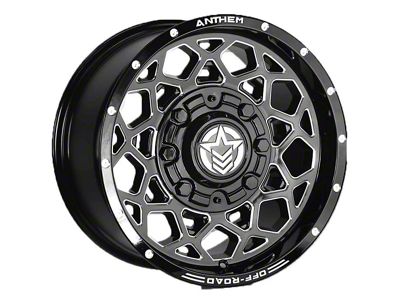 Anthem Off-Road Avenger Gloss Black Milled Wheel; 17x9 (20-24 Jeep Gladiator JT)