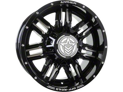 Anthem Off-Road Equalizer Gloss Black Milled Wheel; 18x9; -12mm Offset (20-24 Jeep Gladiator JT)