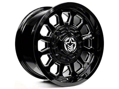 Anthem Off-Road Intimidator Gloss Black Milled Wheel; 17x9 (20-24 Jeep Gladiator JT)