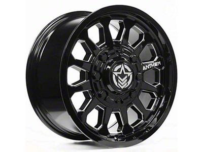 Anthem Off-Road Intimidator Gloss Black Milled Wheel; 18x9; 18mm Offset (20-24 Jeep Gladiator JT)