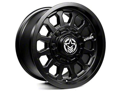 Anthem Off-Road Intimidator Satin Black Wheel; 17x9; 0mm Offset (05-10 Jeep Grand Cherokee WK, Excluding SRT8)