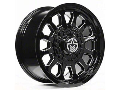 Anthem Off-Road Intimidator Gloss Black Milled Wheel; 18x9; -12mm Offset (99-04 Jeep Grand Cherokee WJ)