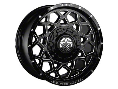 Anthem Off-Road Avenger Gloss Black Milled Wheel; 18x9; 18mm Offset (11-21 Jeep Grand Cherokee WK2)