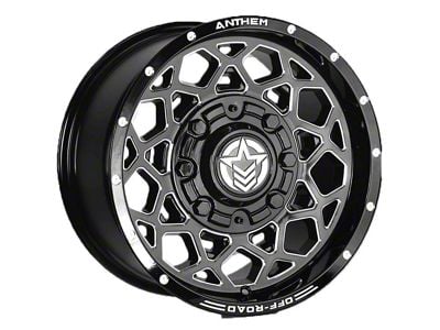 Anthem Off-Road Avenger Gloss Black Milled Wheel; 17x9 (18-24 Jeep Wrangler JL)