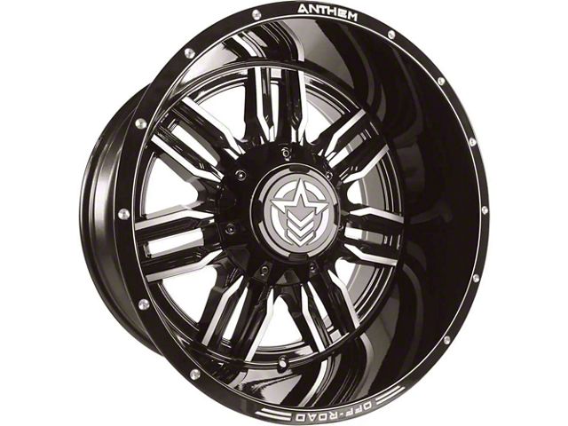 Anthem Off-Road Equalizer Gloss Black with Gray Wheel; 20x12 (18-24 Jeep Wrangler JL)