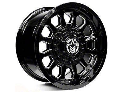 Anthem Off-Road Intimidator Gloss Black Milled Wheel; 17x9 (18-24 Jeep Wrangler JL)