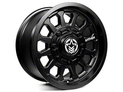 Anthem Off-Road Intimidator Satin Black Wheel; 17x9 (18-24 Jeep Wrangler JL)