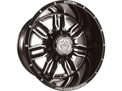 Anthem Off-Road Equalizer Gloss Black with Gray Wheel; 20x12; -44mm Offset (07-18 Jeep Wrangler JK)