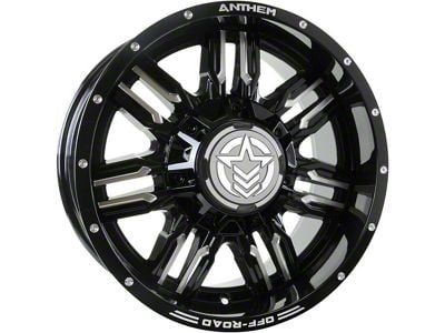 Anthem Off-Road Equalizer Gloss Black Milled 6-Lug Wheel; 18x9; -12mm Offset (03-09 4Runner)