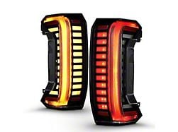 Anzo USA Full LED Tail Lights with Sequential Turn Signal; Black Housing; Clear Lens (22-25 Tundra)