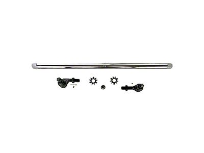 Apex Chassis 1-Ton Drag Link Kit with Flip Kit; Polished Aluminum (07-18 Jeep Wrangler JK)