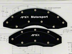 Apex Overlay Gen III Brake Caliper Overlays; Black; Front and Rear (03-24 4Runner w/ 18+ Inch Wheels)