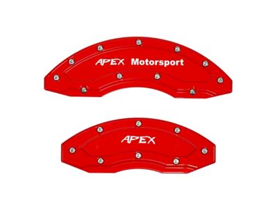 Apex Overlay Gen III Brake Caliper Overlays; Red; Front and Rear (03-24 4Runner w/ 18+ Inch Wheels)