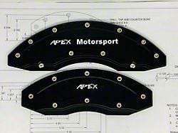 Apex Overlay Gen III Brake Caliper Overlays; Black; Front and Rear (21-25 Bronco Sport w/ 18+ Inch Wheels)