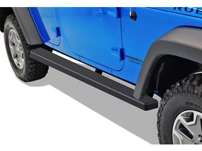 4-Inch iStep Running Boards; Black (07-18 Jeep Wrangler JK 4-Door)