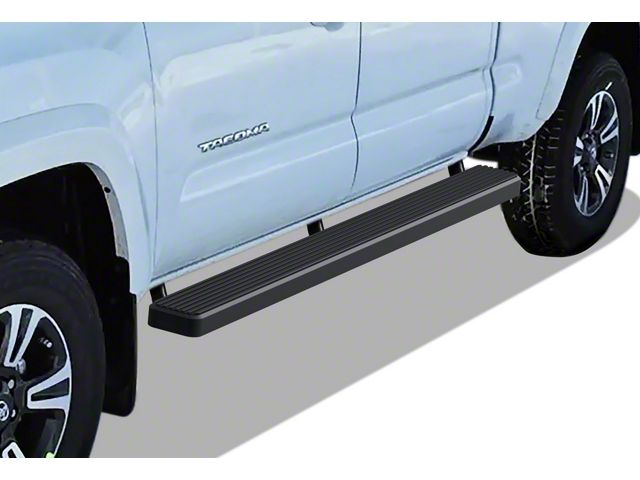 5-Inch iStep Running Boards; Black (05-23 Tacoma Double Cab)