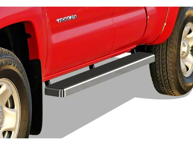 5-Inch iStep Running Boards; Hairline Silver (05-23 Tacoma Access Cab)