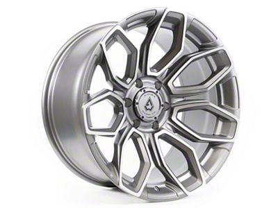 Arena Cobra Texture Gun Metal Machine Clear Coat 6-Lug Wheel; 22x10; -18mm Offset (04-15 Titan)