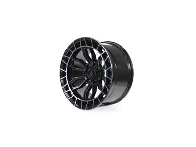 Arena Recon Glossy Black Center with Machined DDT Lip 6-Lug Wheel; 22x10; -18mm Offset (04-15 Titan)