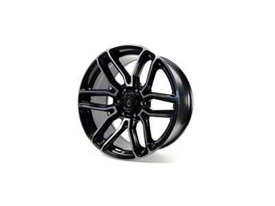 Arena Supreme Glossy Black with Brushed DDT Face Clear 6-Lug Wheel; 20x9; 1mm Offset (04-15 Titan)