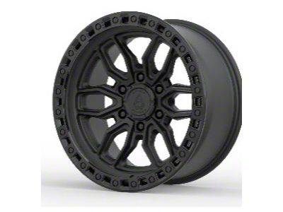 Arena Hustle Satin Black Center with Glossy Black Lip 6-Lug Wheel; 20x9; 0mm Offset (04-15 Titan)