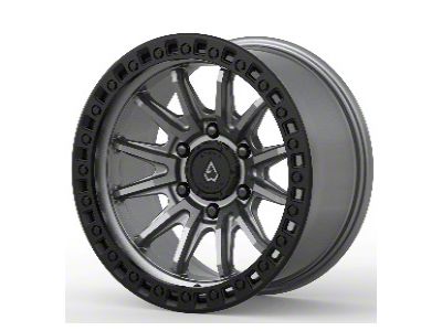 Arena Mission Satin Gunmetal Center with Satin Black Lip 6-Lug Wheel; 20x9; 0mm Offset (04-15 Titan)