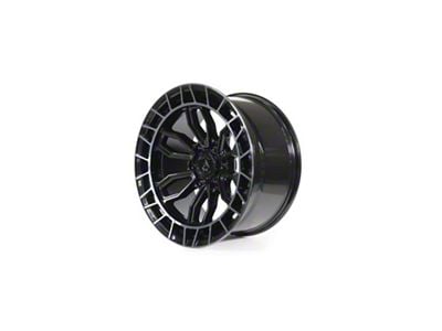 Arena Recon Glossy Black Center with Machined DDT Lip 6-Lug Wheel; 17x9; 1mm Offset (05-15 Tacoma)