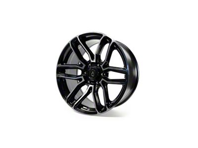 Arena Supreme Glossy Black with Brushed DDT Face Clear 6-Lug Wheel; 20x9; 20mm Offset (10-24 4Runner)