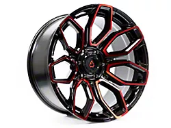 Arena Cobra Glossy Black Machine with Red Tint 6-Lug Wheel; 20x10; -18mm Offset (16-23 Tacoma)